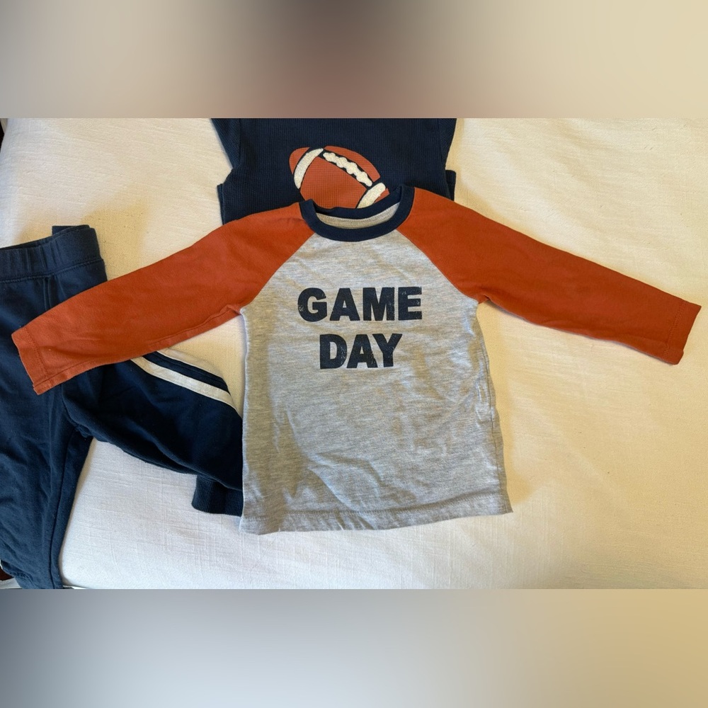 Little Me | Game Day Football 3-Pice Set | 18 months - Picture 2 of 9